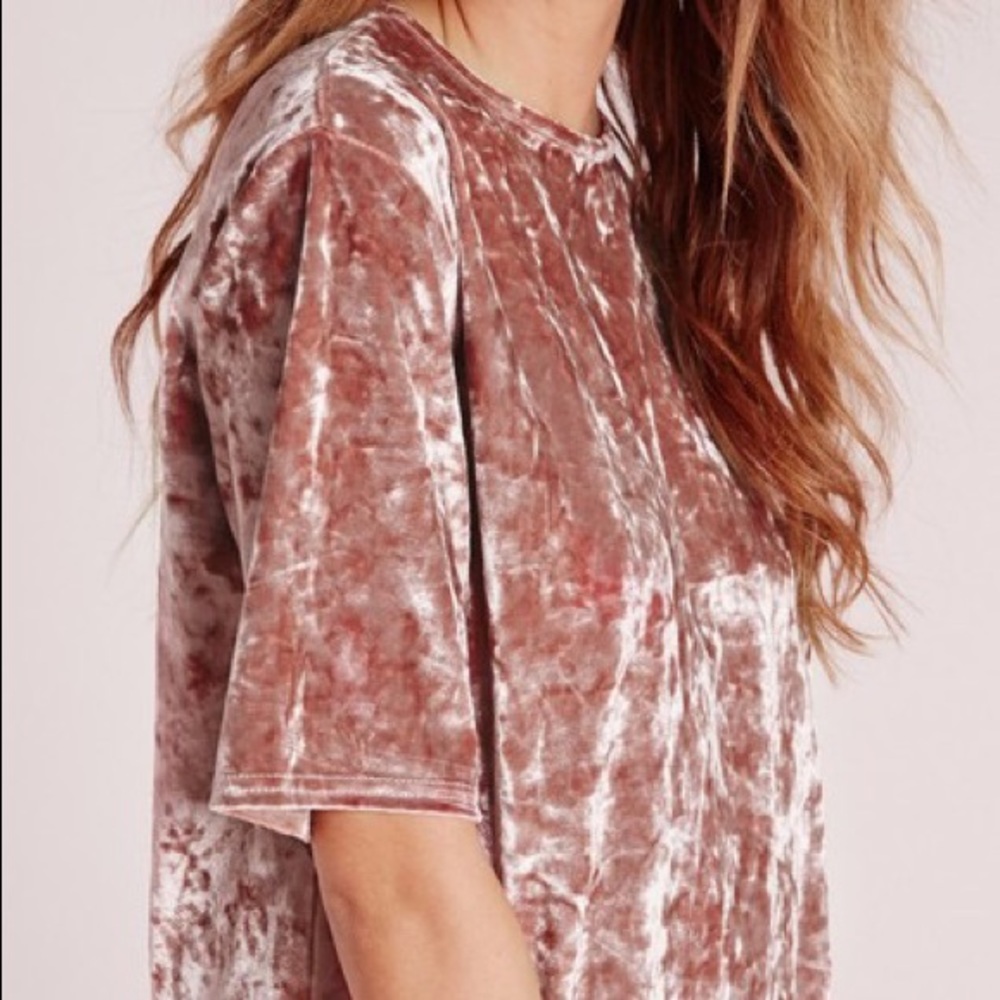 Bershka Crushed Velvet Top
